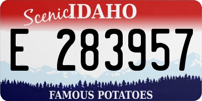 ID license plate E283957