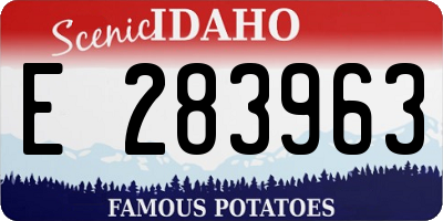ID license plate E283963