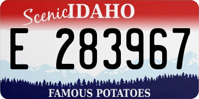 ID license plate E283967