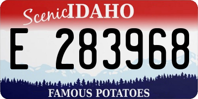 ID license plate E283968