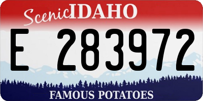 ID license plate E283972