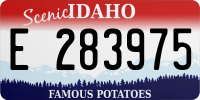 ID license plate E283975