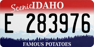 ID license plate E283976