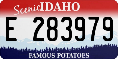 ID license plate E283979