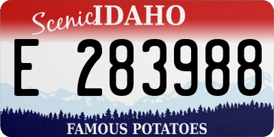 ID license plate E283988