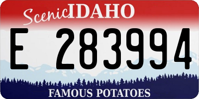 ID license plate E283994