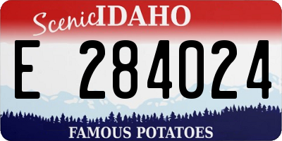 ID license plate E284024