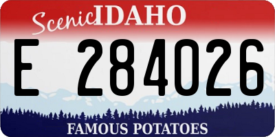 ID license plate E284026