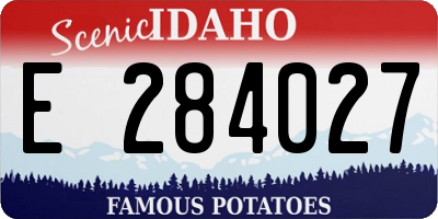 ID license plate E284027