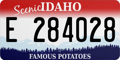 ID license plate E284028