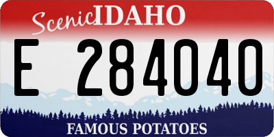 ID license plate E284040