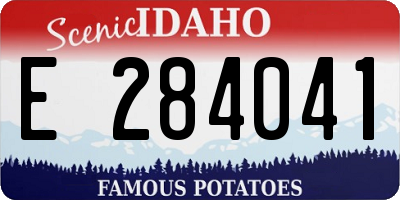 ID license plate E284041