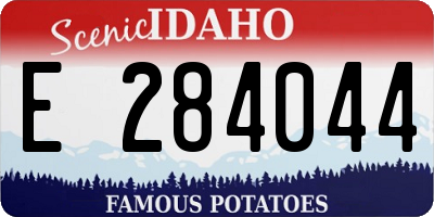 ID license plate E284044