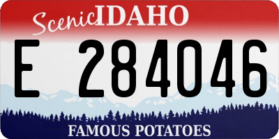 ID license plate E284046