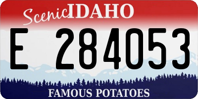 ID license plate E284053