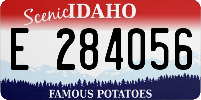 ID license plate E284056