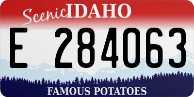 ID license plate E284063