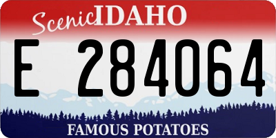 ID license plate E284064