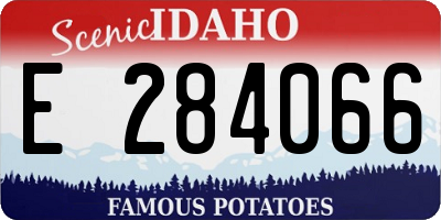 ID license plate E284066