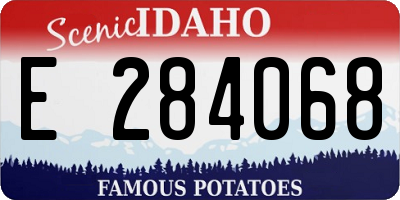 ID license plate E284068