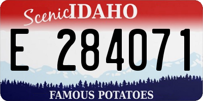 ID license plate E284071