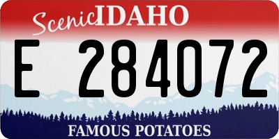 ID license plate E284072