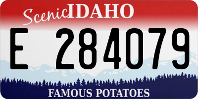 ID license plate E284079