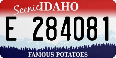 ID license plate E284081