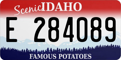 ID license plate E284089