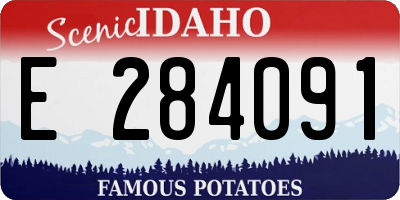 ID license plate E284091