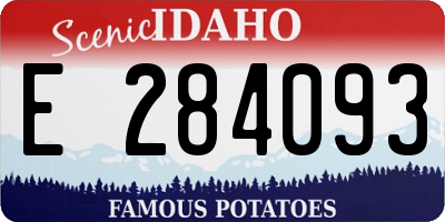 ID license plate E284093