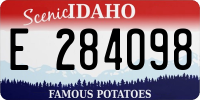 ID license plate E284098