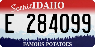 ID license plate E284099