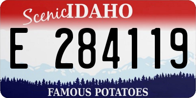 ID license plate E284119
