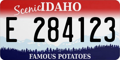 ID license plate E284123