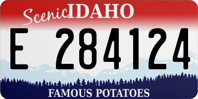 ID license plate E284124