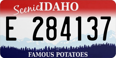 ID license plate E284137