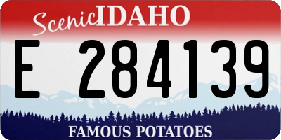 ID license plate E284139
