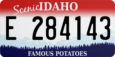 ID license plate E284143
