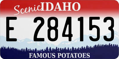 ID license plate E284153