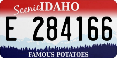 ID license plate E284166