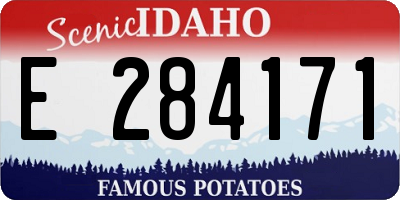 ID license plate E284171