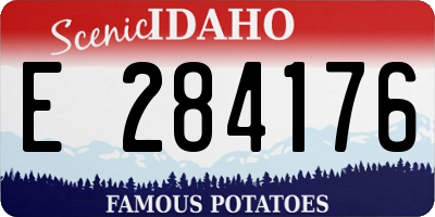ID license plate E284176