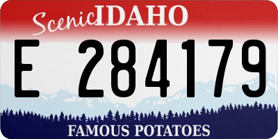 ID license plate E284179