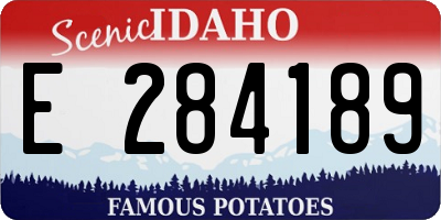 ID license plate E284189