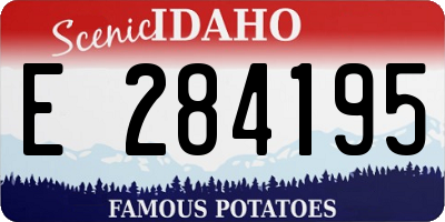 ID license plate E284195