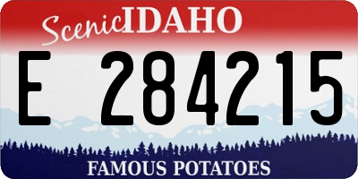 ID license plate E284215