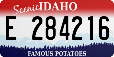 ID license plate E284216