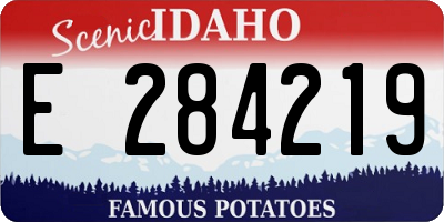 ID license plate E284219
