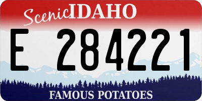 ID license plate E284221